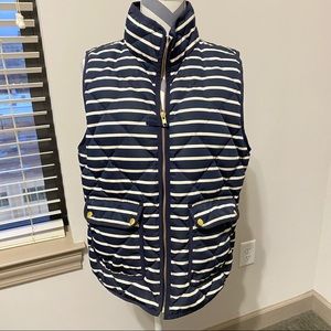 ⭐️Host Pick⭐️ J Crew Striped Navy and Cream Vest